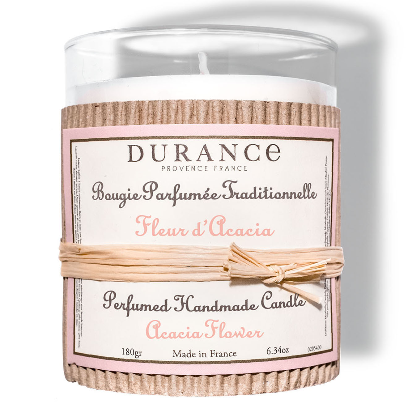 Durance - Bougie parfumée traditionnelle Fleur d'Acacia - 1 mèche 40h