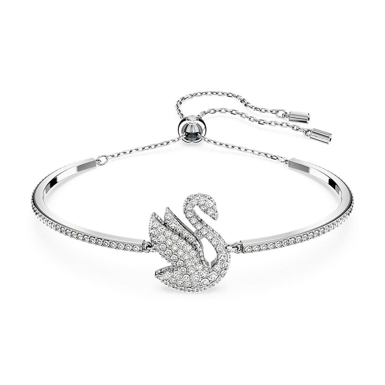 Swarovski - Jonc Swarovski Iconic Swan argenté