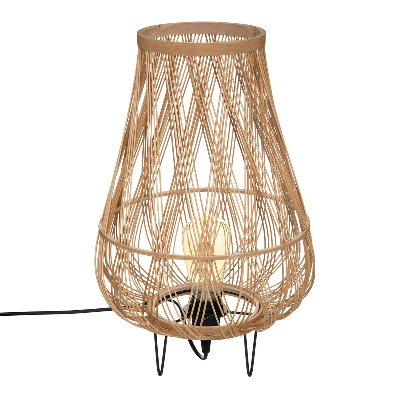 Atmosphera - Lampe trépied Daria beige - D.28xH.44 cm