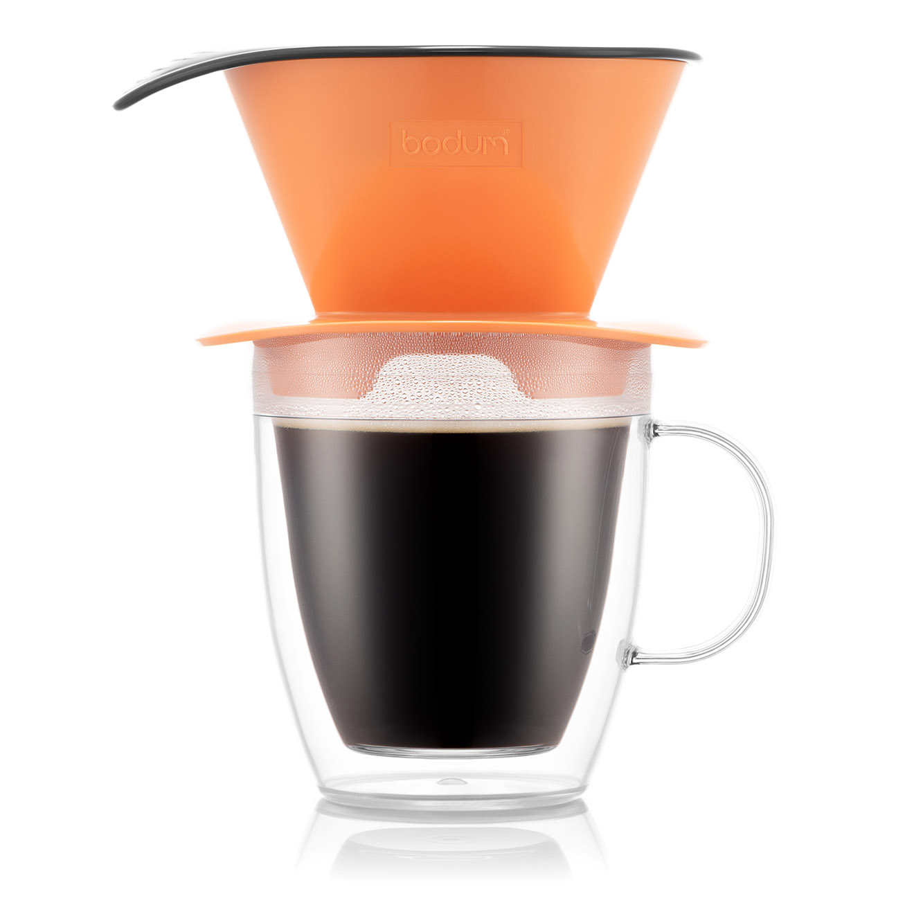 Bodum - Set filtre à café individuel et mug isotherme en plastique double paroi Pour Over - 0.35L