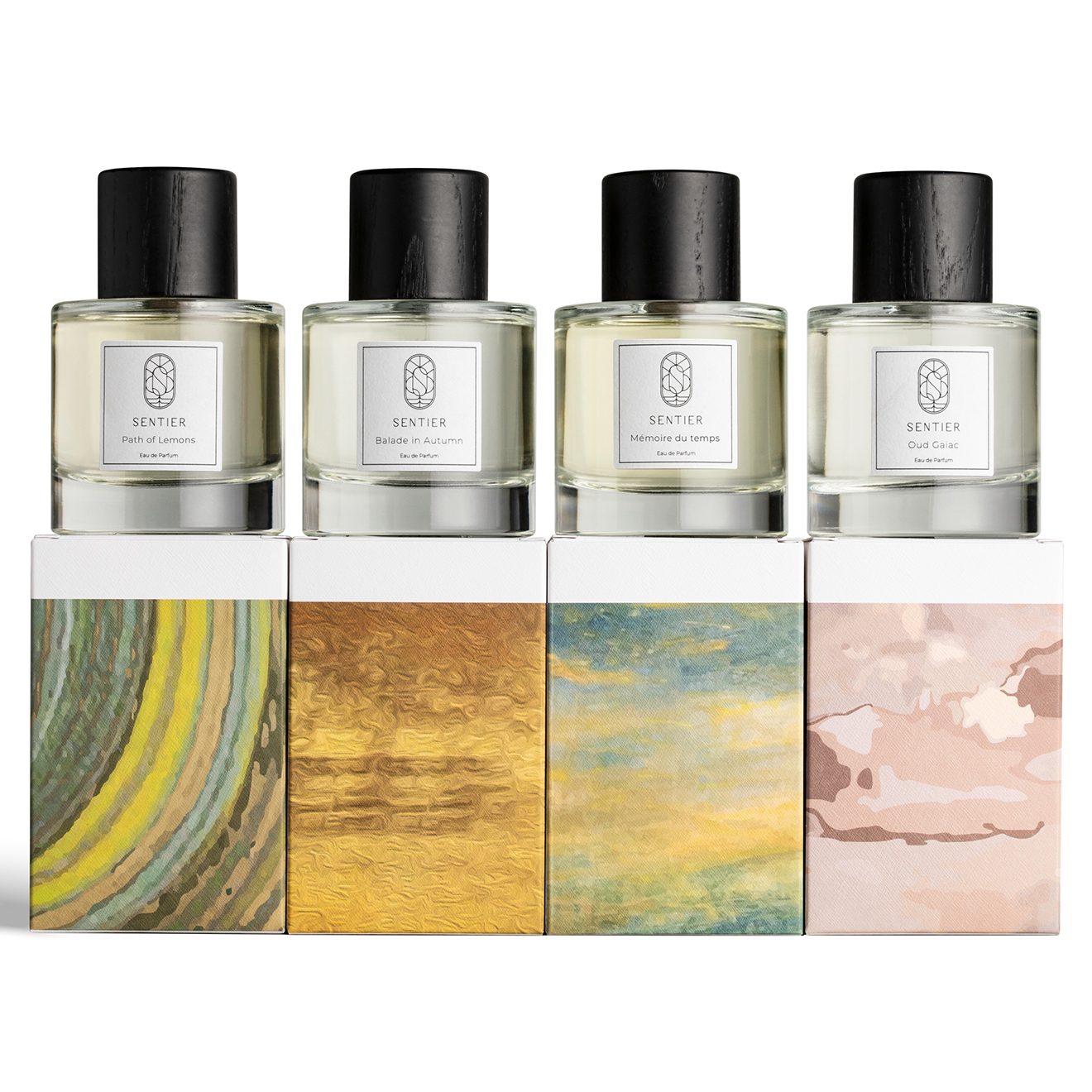 Sentier - 4 Eaux de Parfum Refined Collection : Mémoire du temps + Balade in Autumn + Path of Lemons + Oud Gaiac