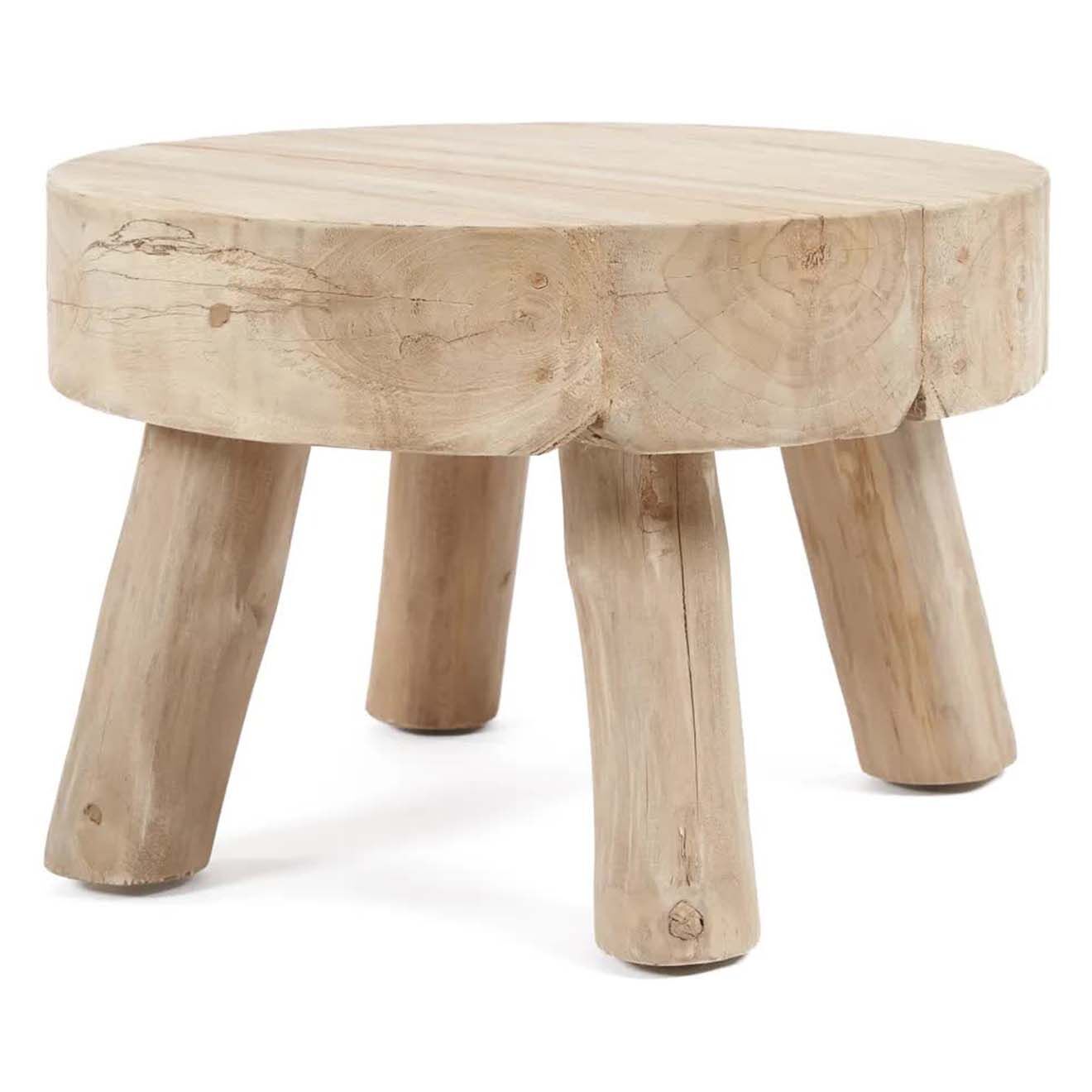 bazar bizar - table d'appoint rodhes naturelle - 45x45x30 cm