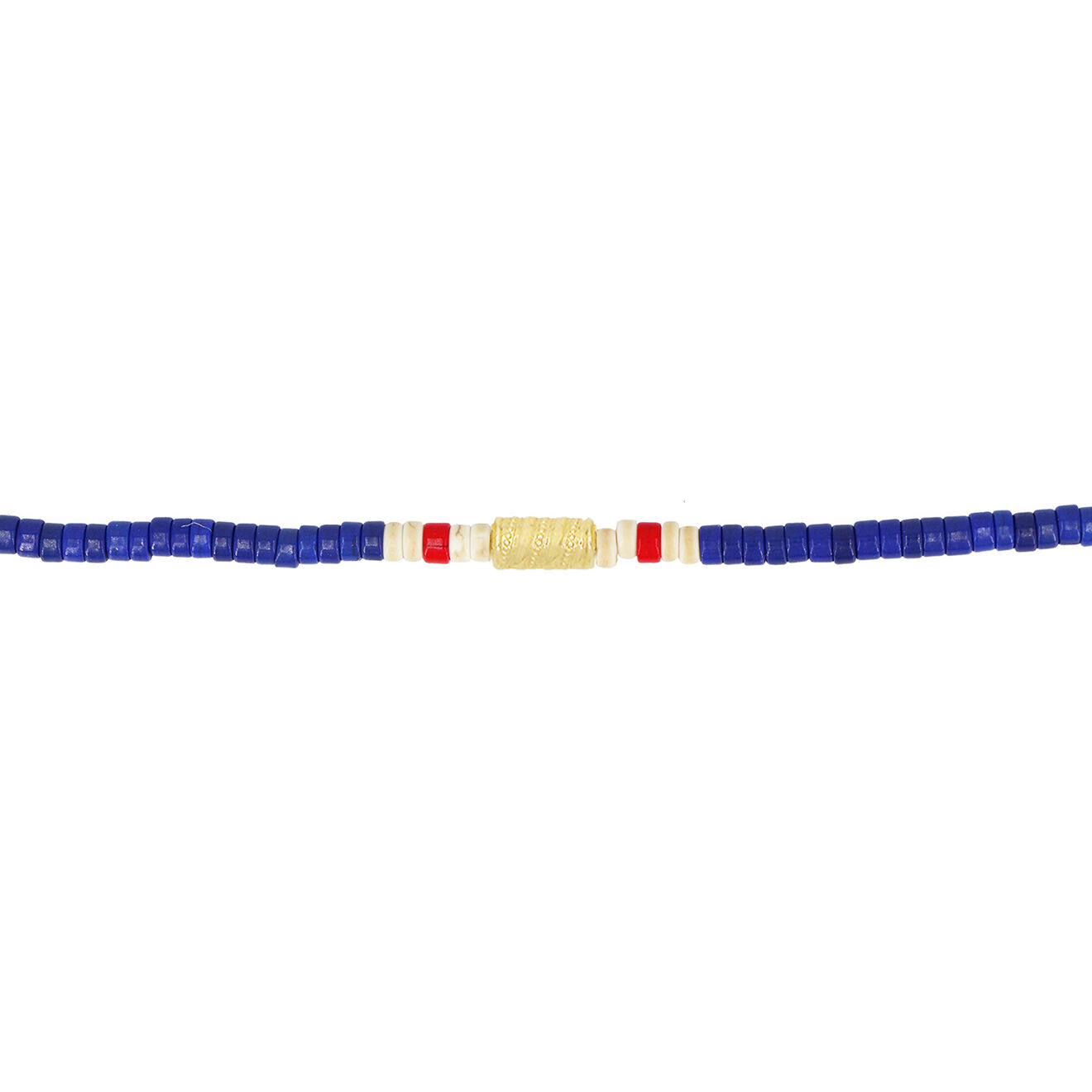 nilaï paris - bracelet surfer en laiton doré & howlite