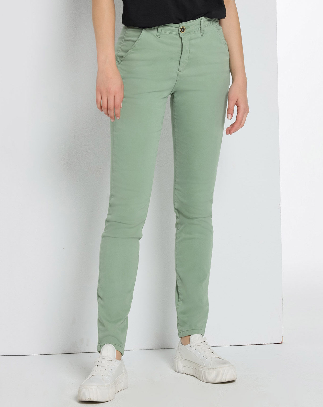 cimarron - pantalon chino carla-ariane vert