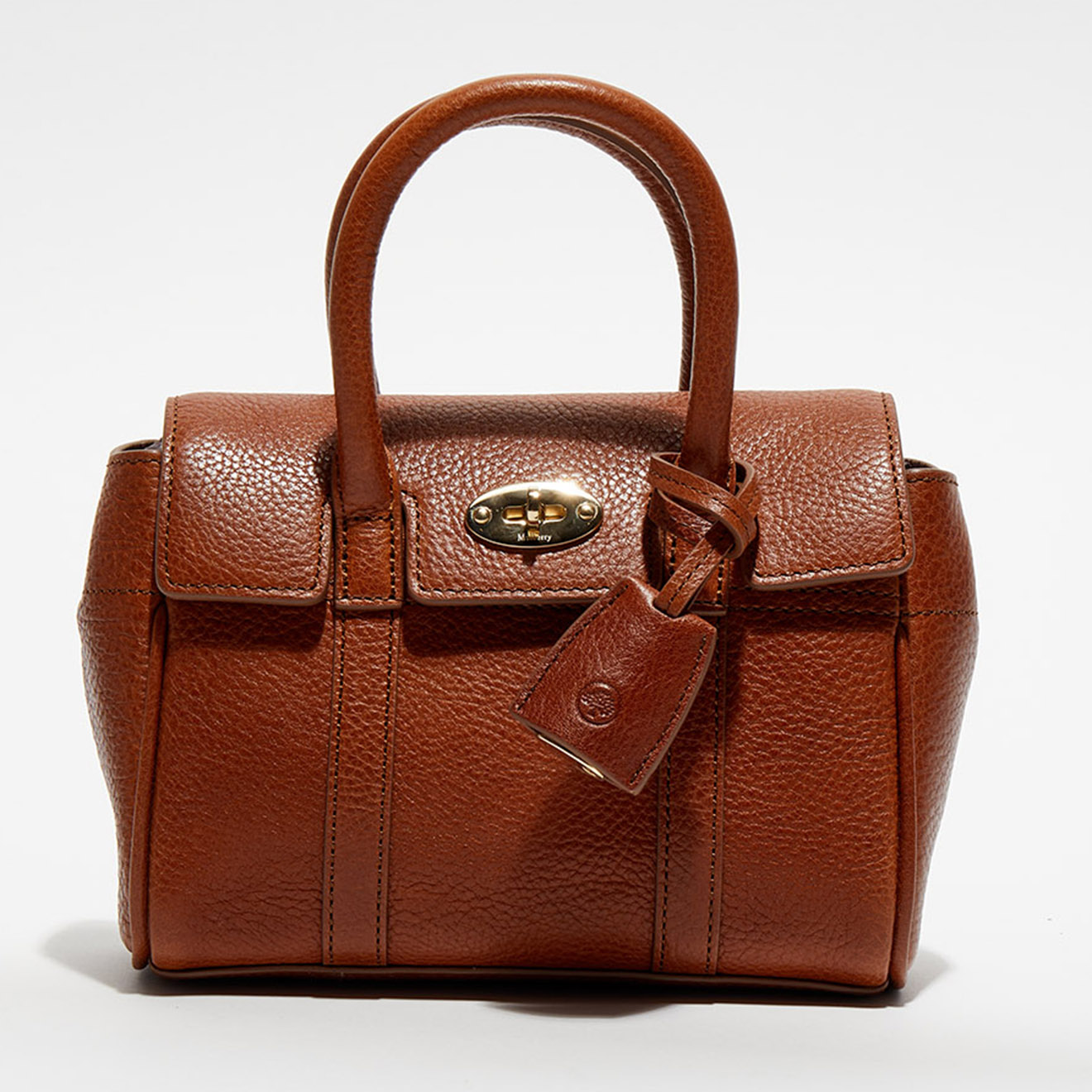 Mulberry - Petit sac à main en Cuir Mini Bayswater Satchel chêne - 18x14x8 cm