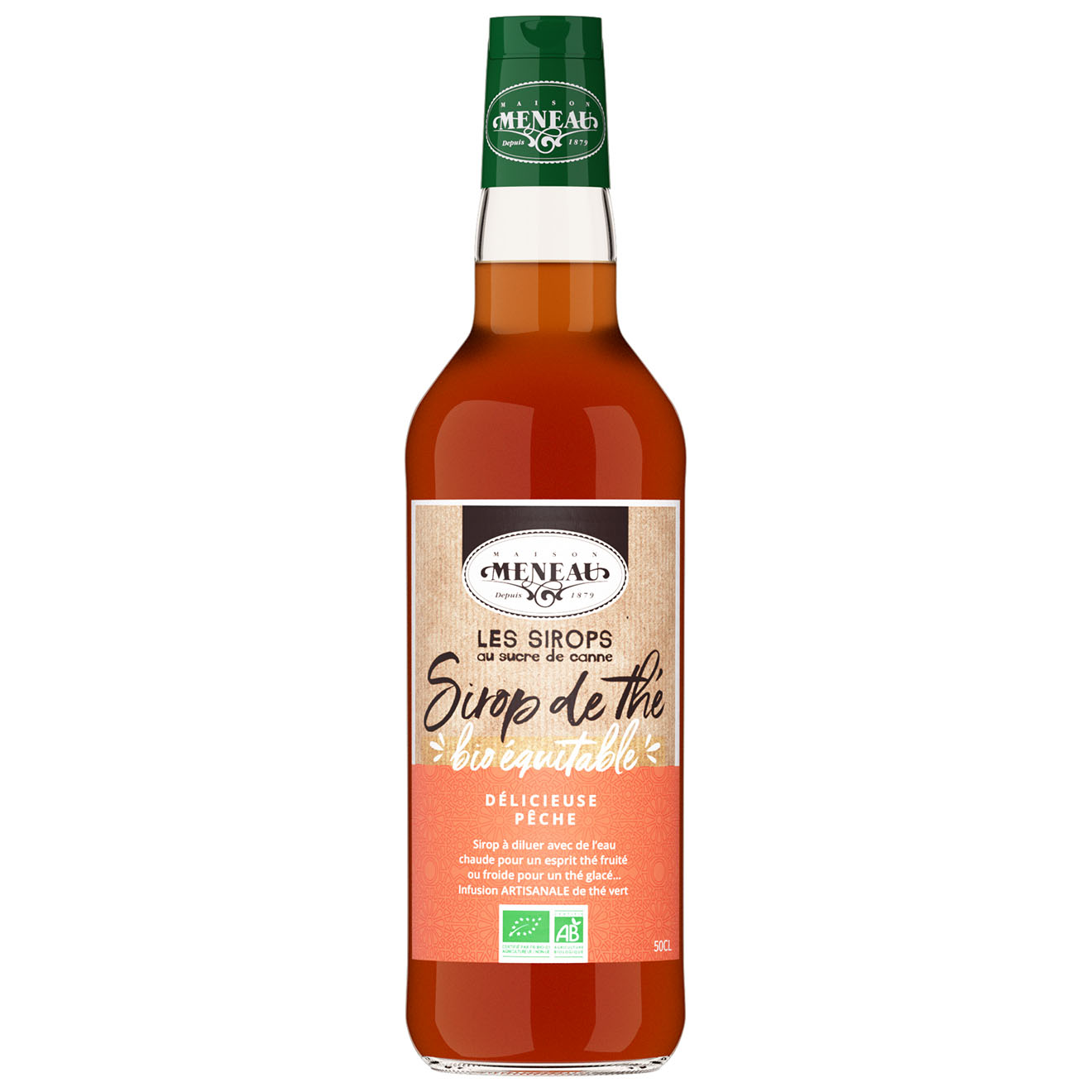 Maison Meneau - Sirop Thé Glacé Pêche Bio 50 cl