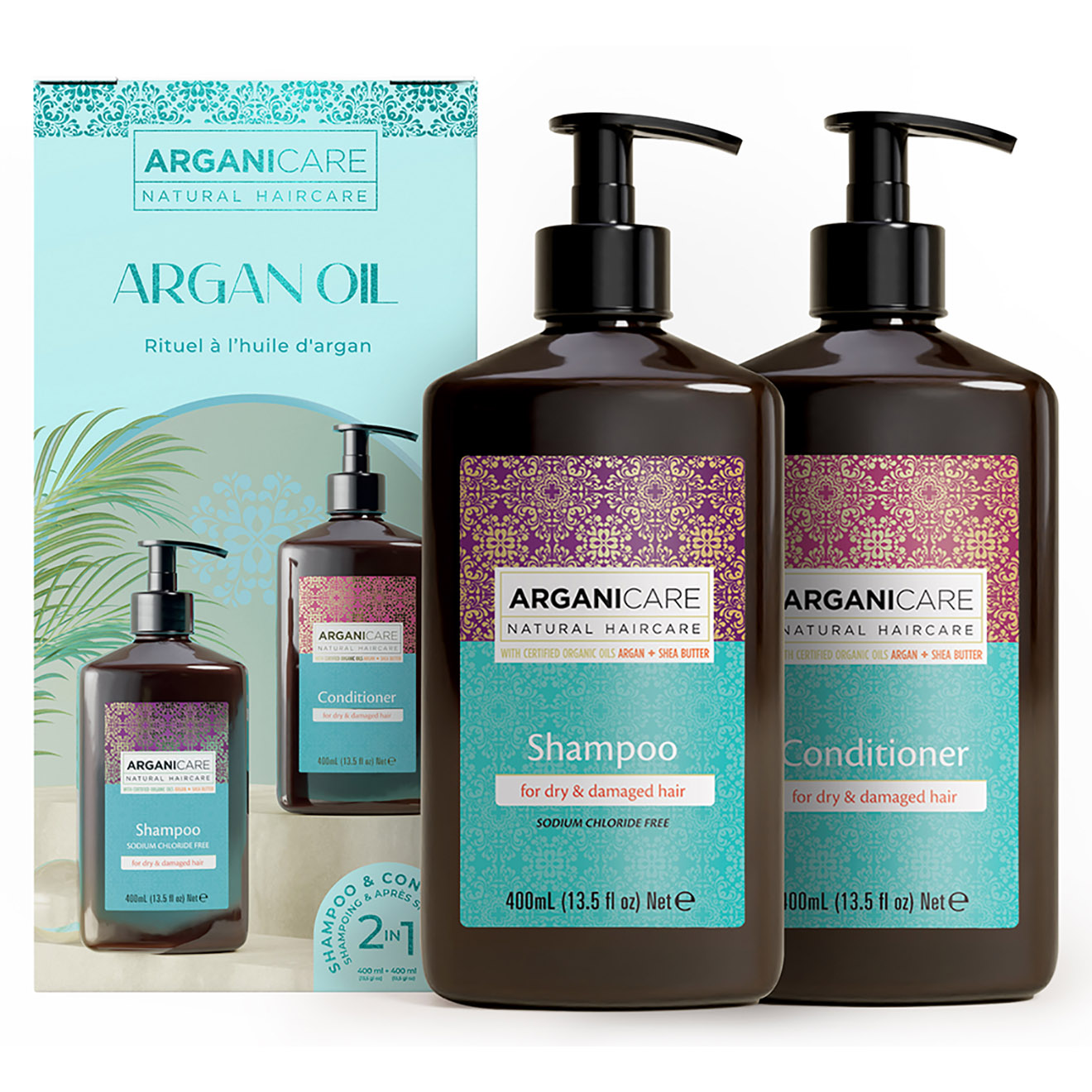 Arganicare - Coffret Duo Shampooing + Après-shampooing Argan