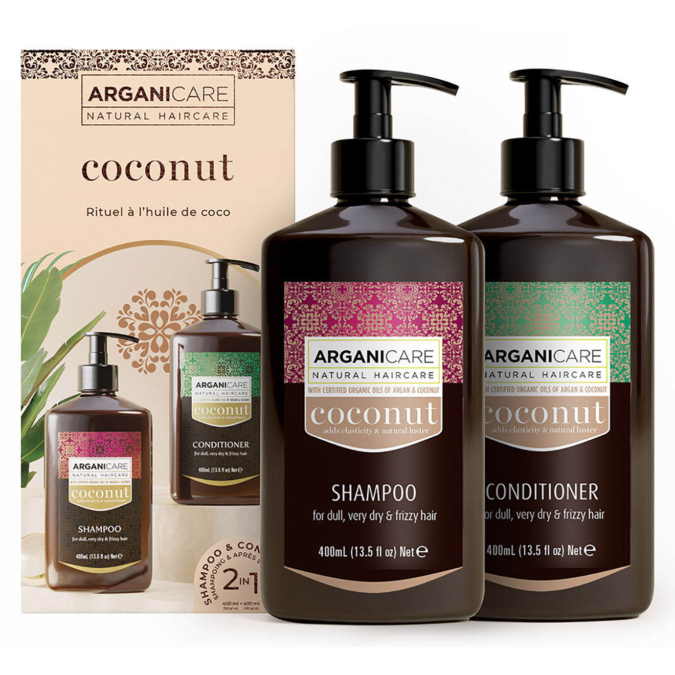 Arganicare - Coffret Duo Shampooing + Après-shampooing Coco