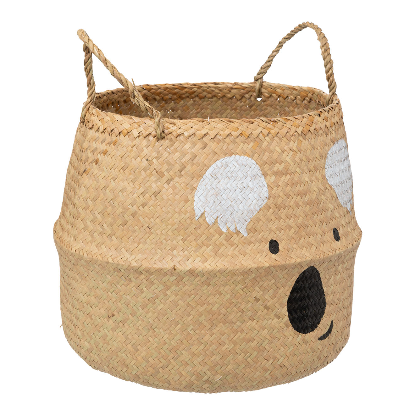 Atmosphera - Panier pliant koala roseau beige - D.35x38 cm