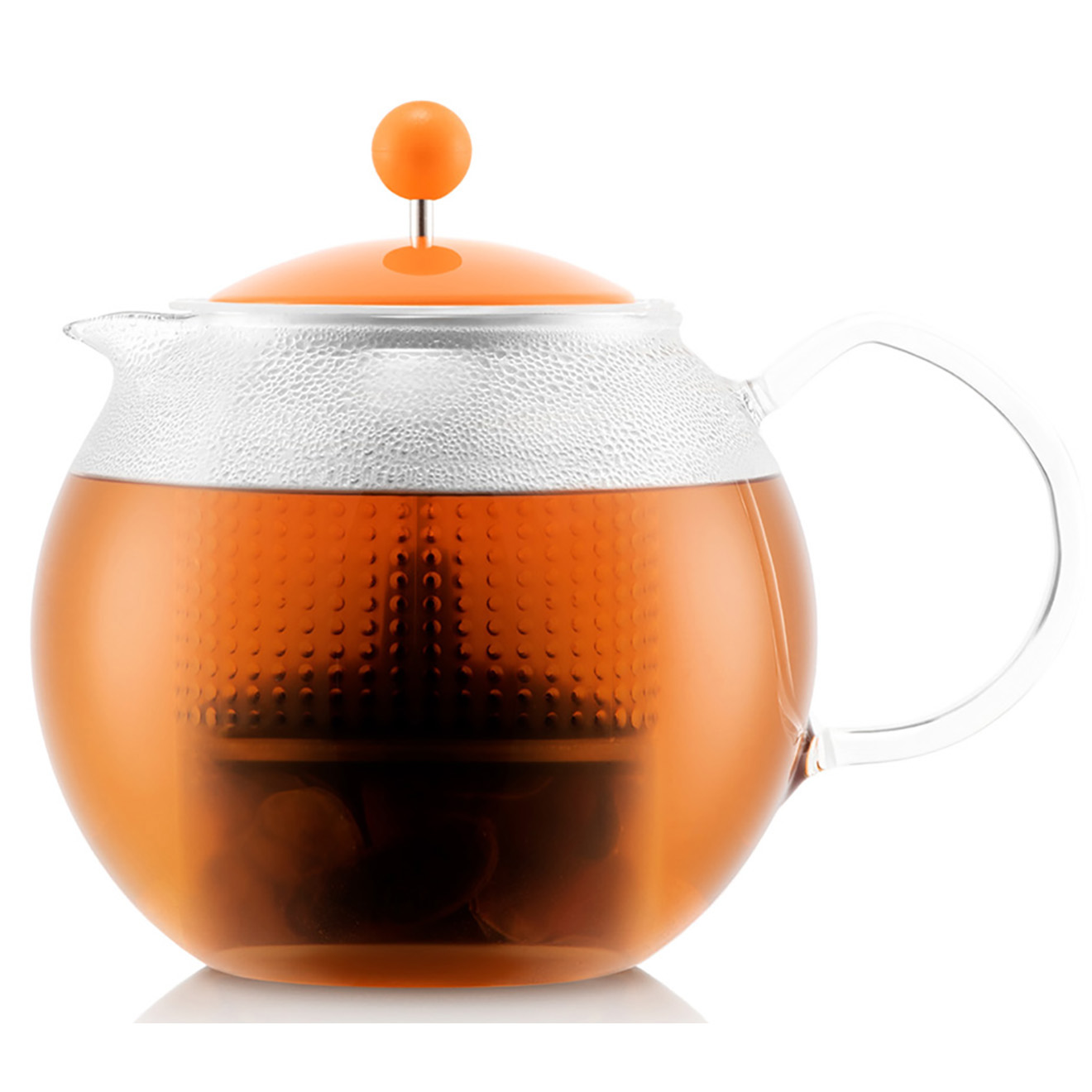 Bodum - Théière à piston en verre borosilicate orange - 1 L