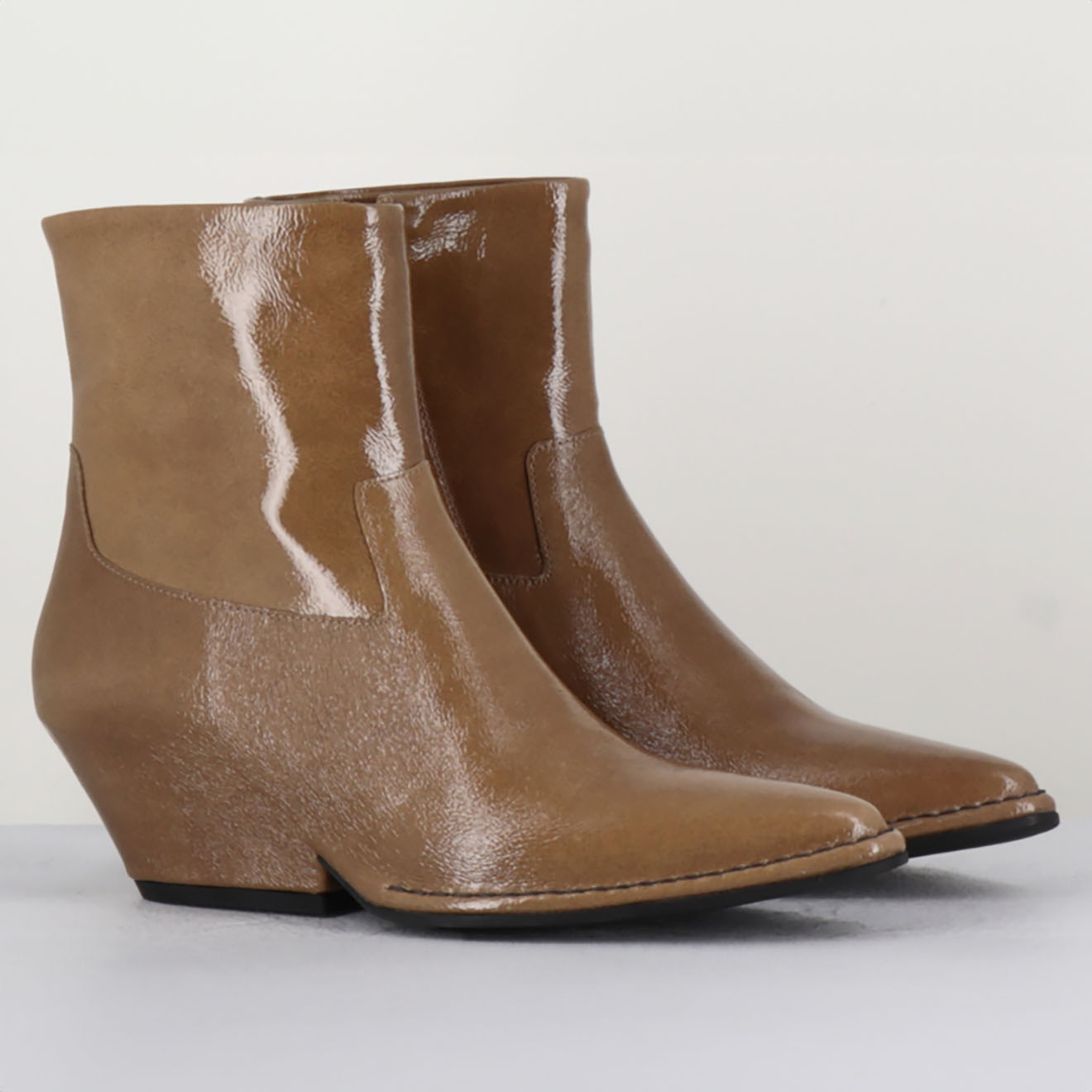 Del Carlo - Boots en Cuir camel - Talon 5 cm