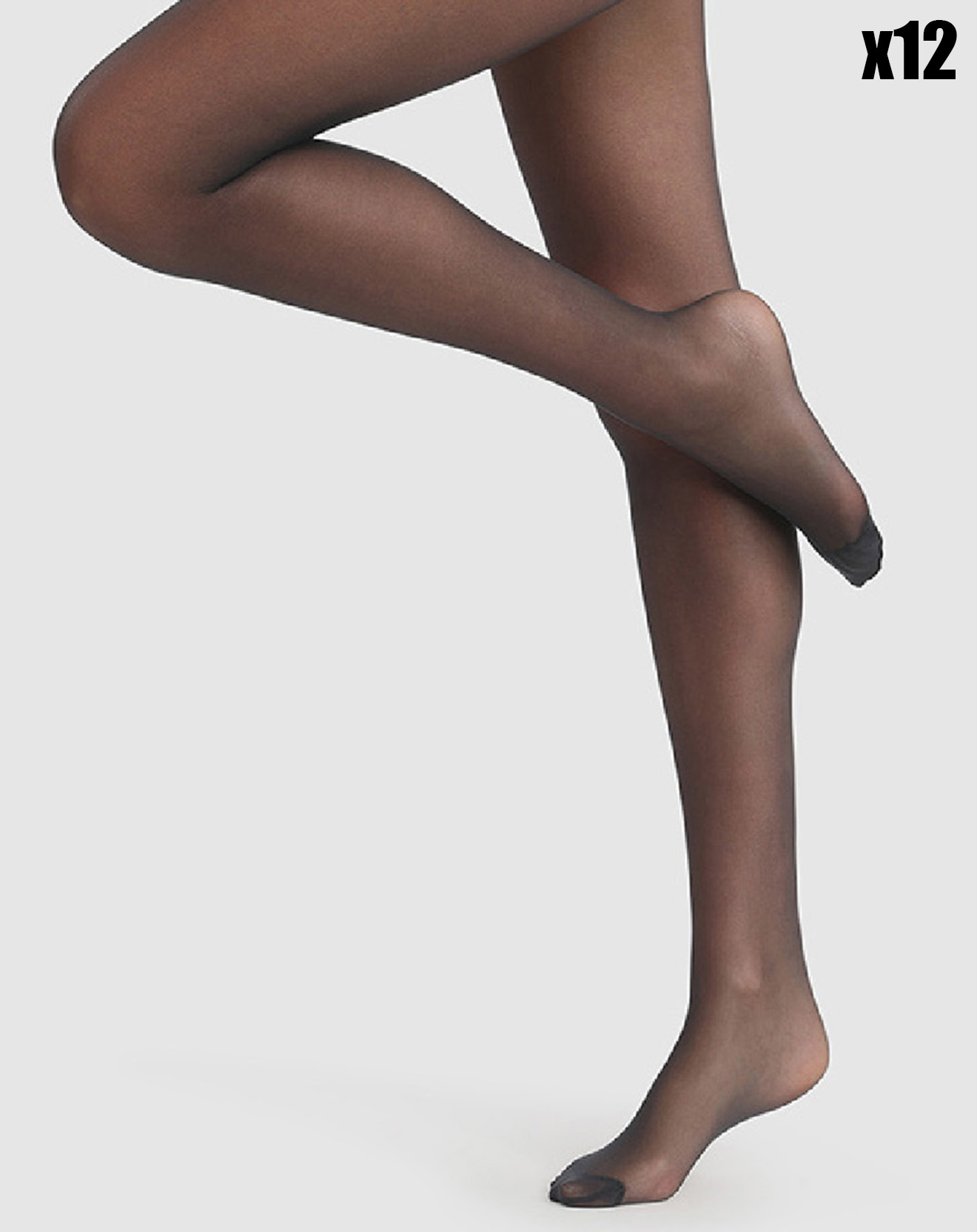 Dim - 12 Collants Body Touch Voile 20 deniers noirs