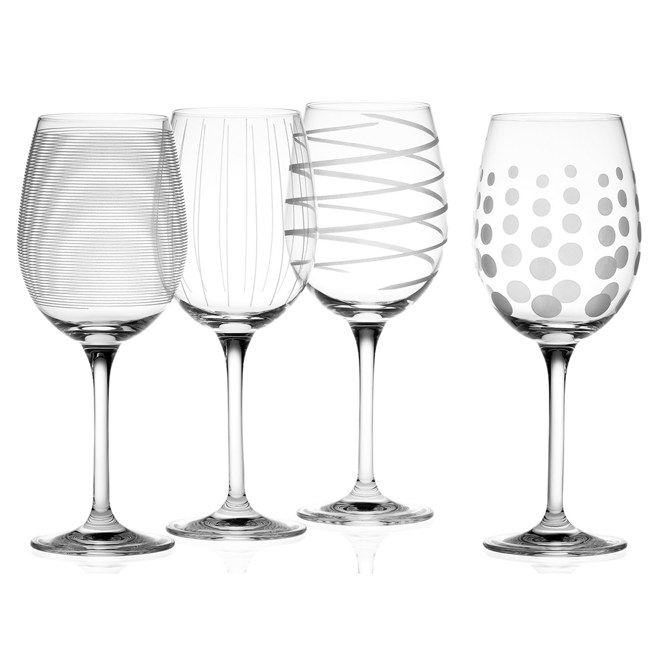 Mikasa - 4 Verres À Vin Blanc en Cristal transparents -  D.18.5 cm