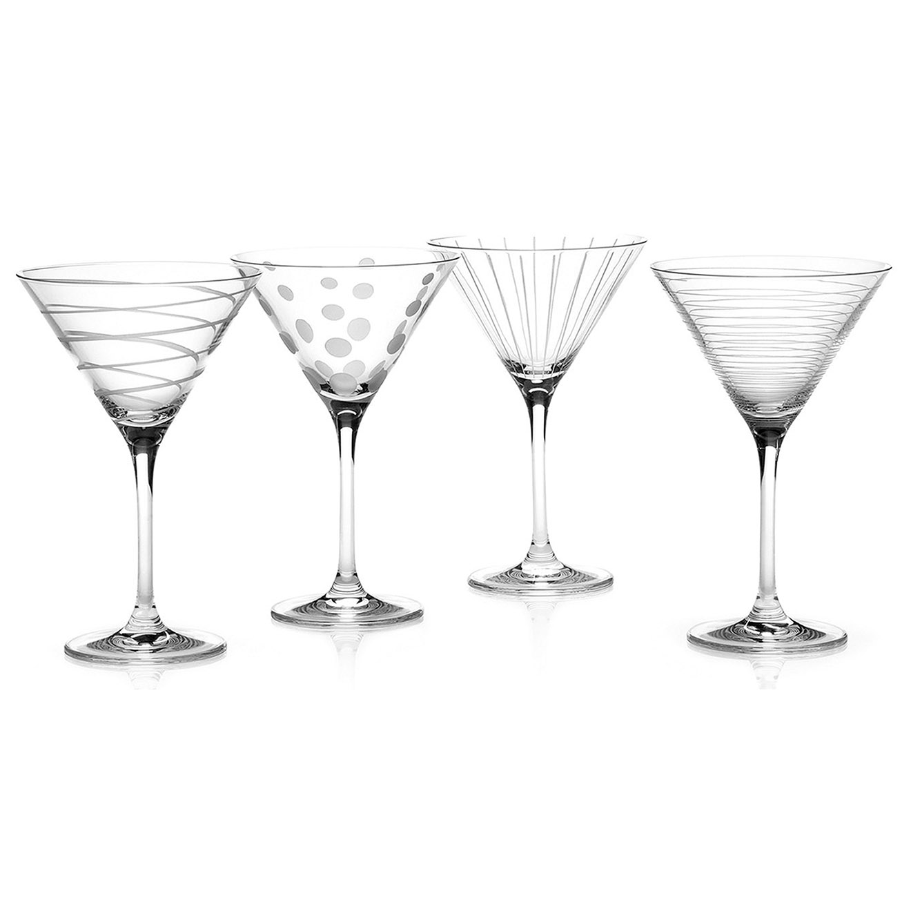 Mikasa - 4 Verres À Martini en Cristal transparents -  D.25 cm