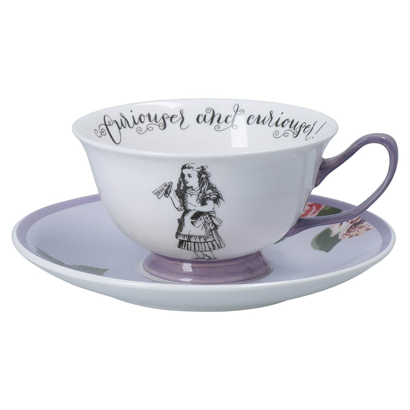 V&A Mini théière Alice au pays des merveilles dans un coffret cadeau, 450 ml, blanc