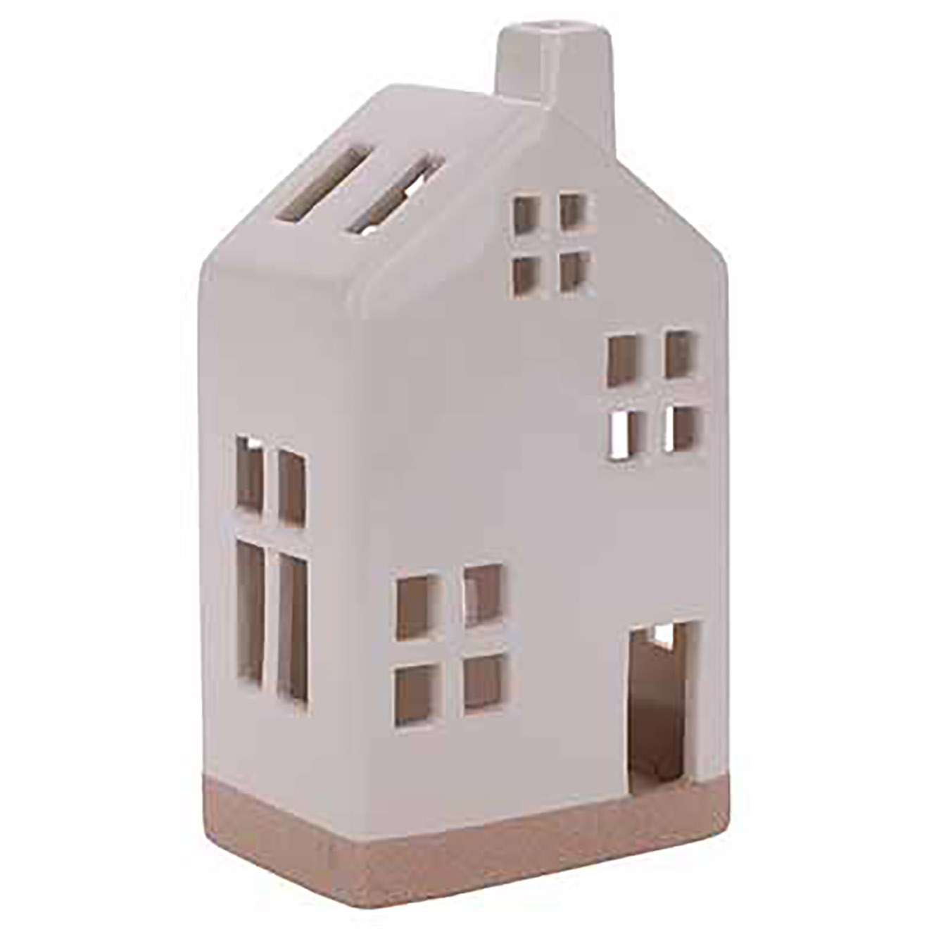 Cosy Home - Bougeoir maisonnette blanc - 10x7x18 cm