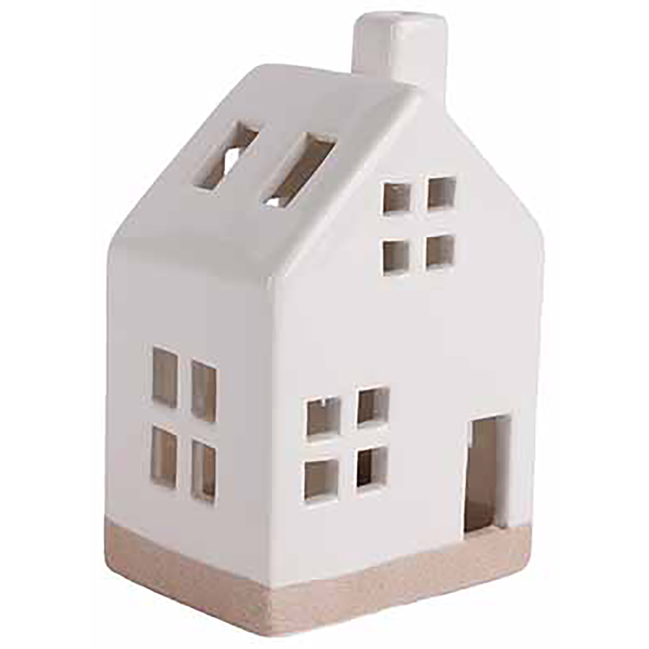 Cosy Home - Bougeoir maisonnette blanc - 9x7x15 cm