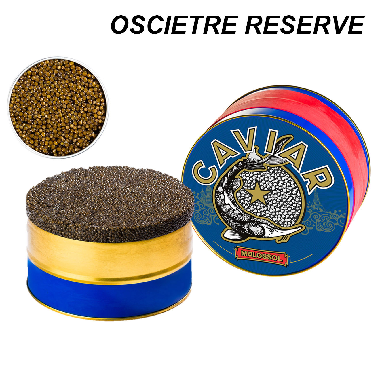 Chsas - Boîte de Caviar Osciètre Réserve BO 1 kg