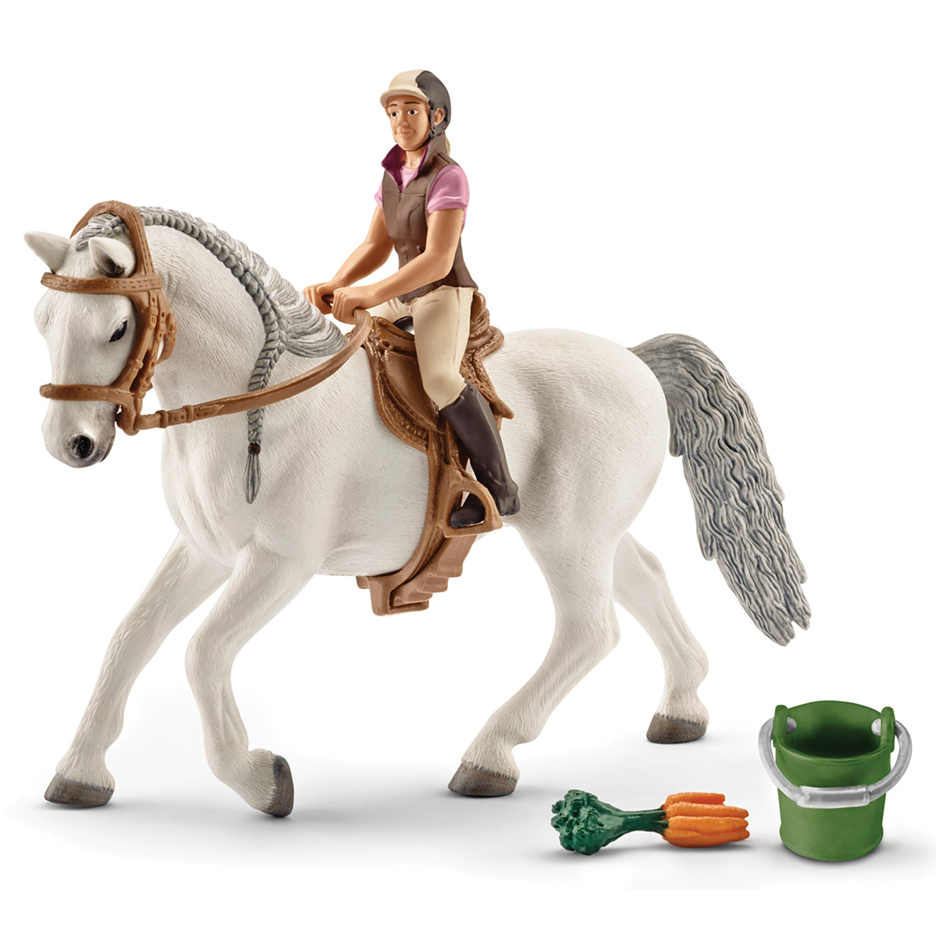 Schleich - Cavalière sur jument Lipizzan multicolore