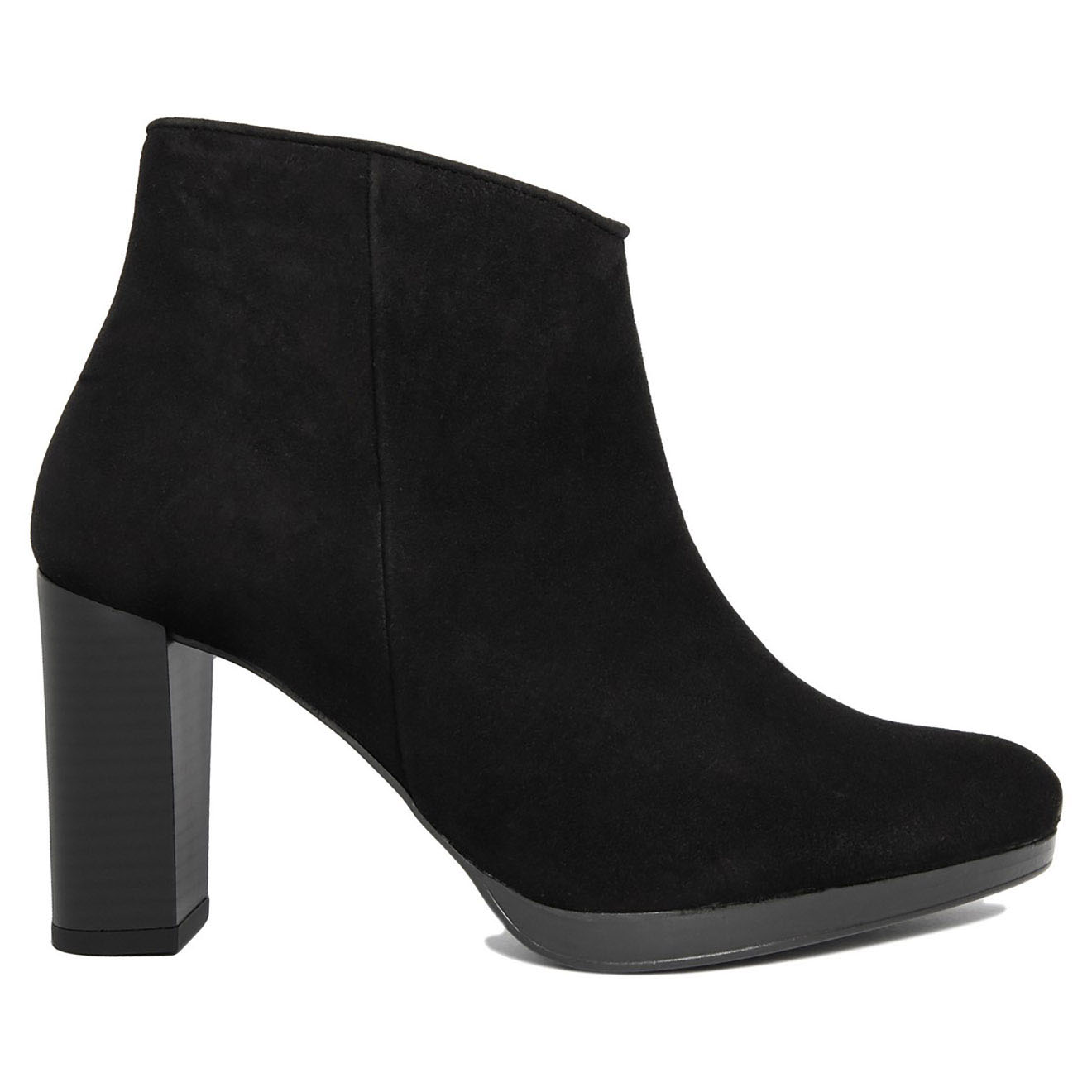 Lab78 - Bottines en Velour de Cuir Jade noires - Talon 8.5 cm