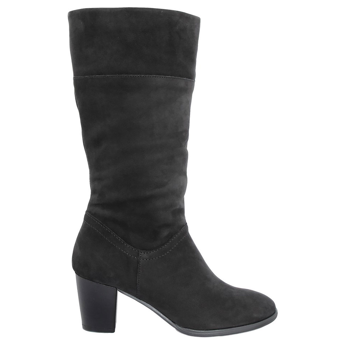 Lab78 - Bottes en Velour de Cuir Emma noires - Talon 6 cm