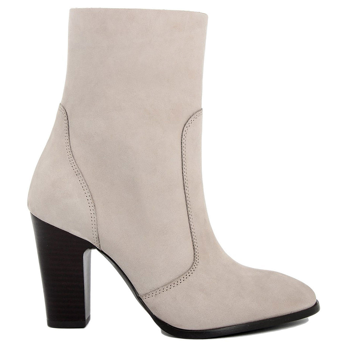 Lab78 - Bottines en Velour de Cuir Livia beiges - Talon 9 cm