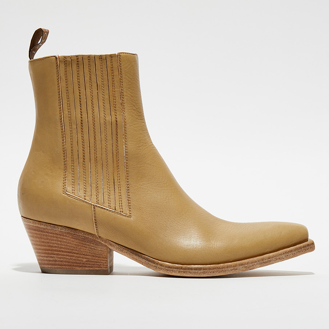 Sartore - Chelsea boots en Cuir camel - Talon 5 cm