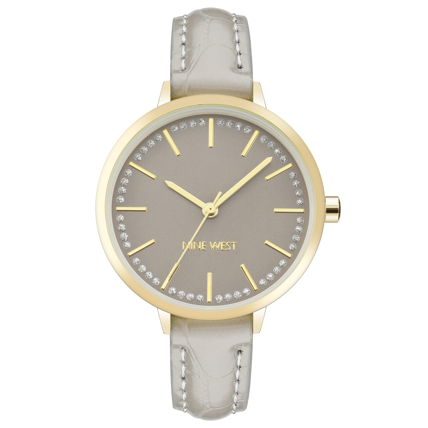 Montre Femme en Cuir grise Vente privée Nine West BazarChic