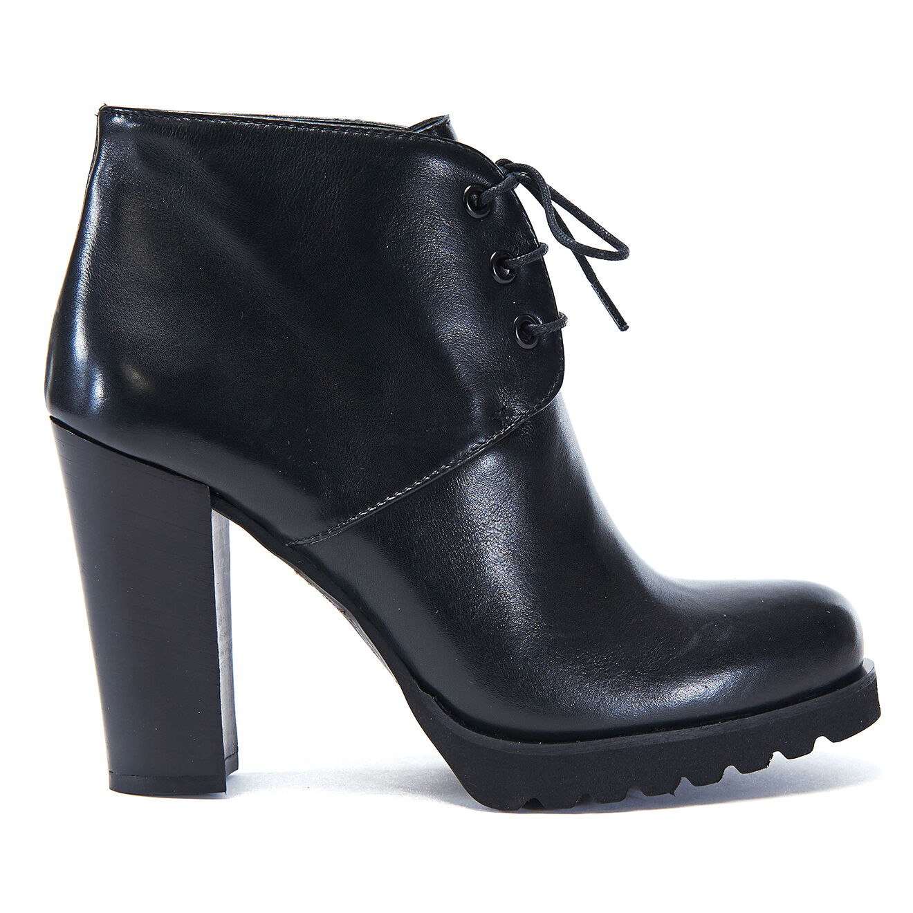 Boots en Cuir Aurélia noires - Talon 10 cm
