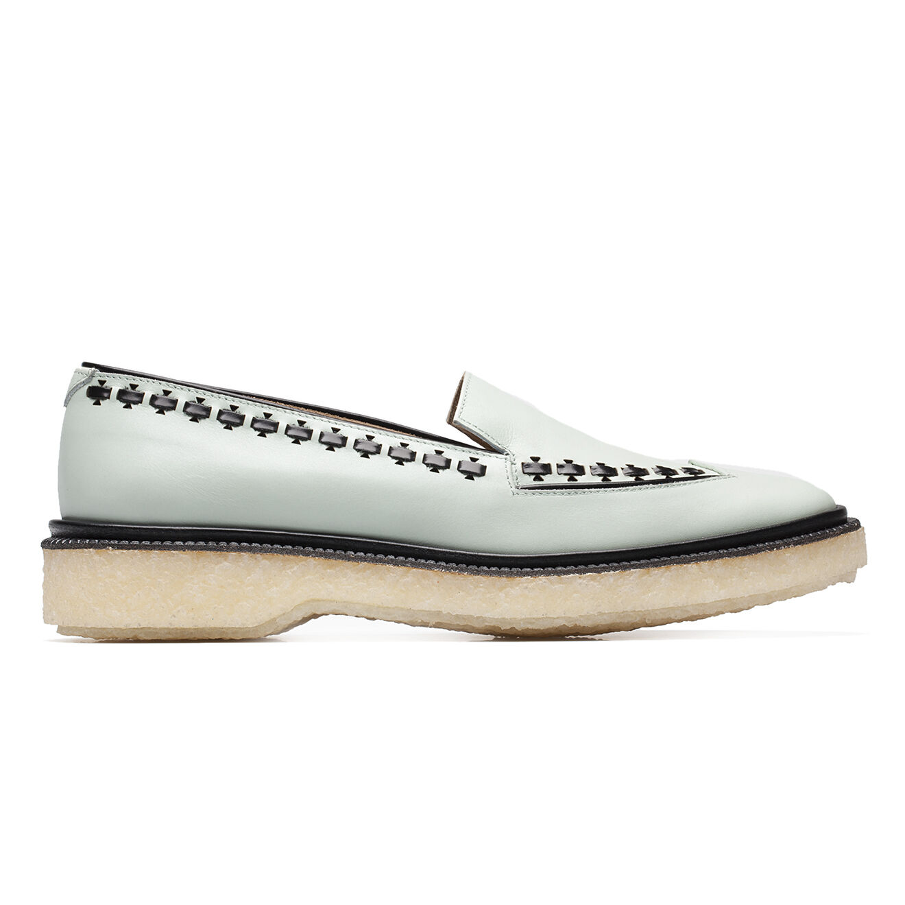 Mocassins en Cuir Type 17 bleu pale