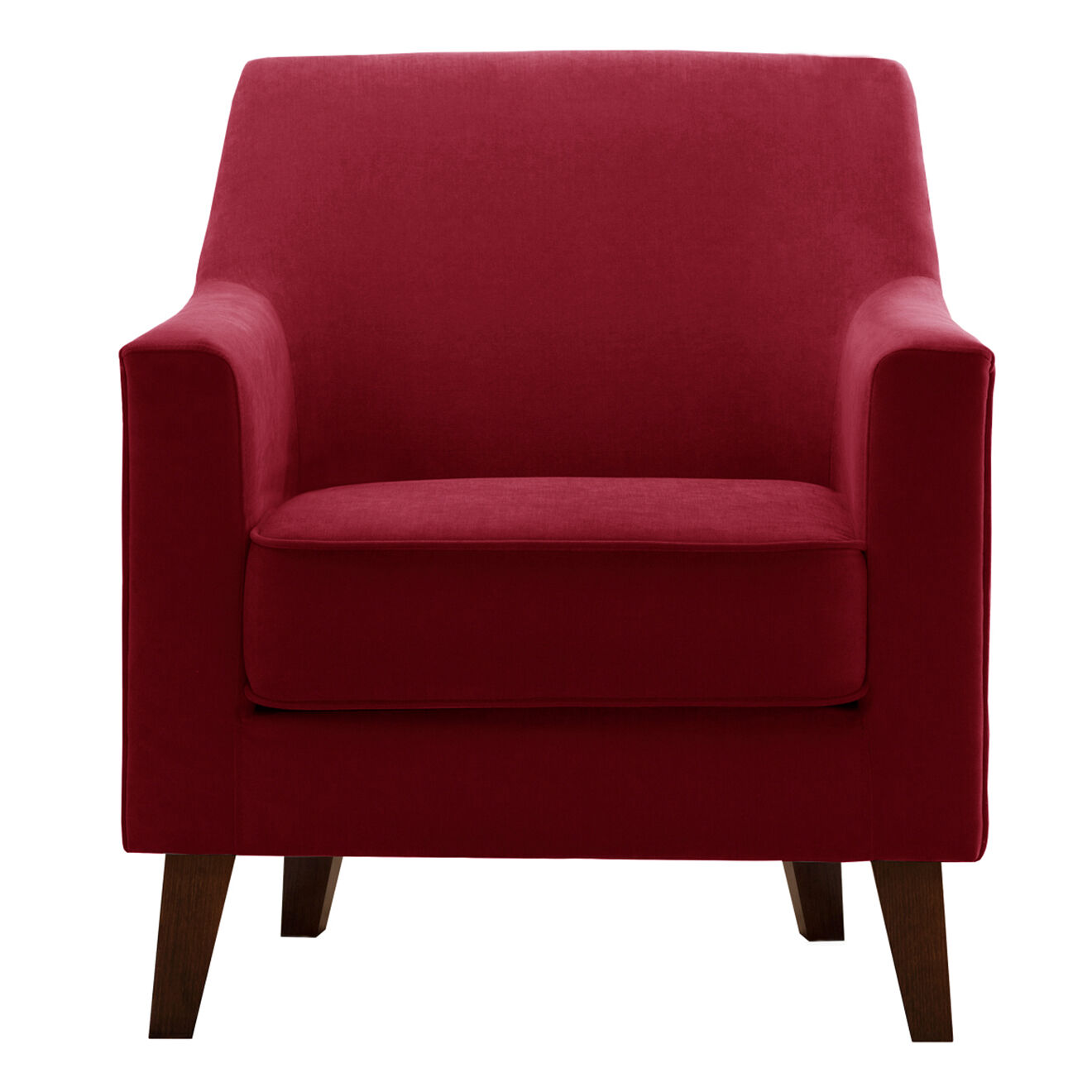 Fauteuil Kylie glamour rouge - 76x84x85 cm
