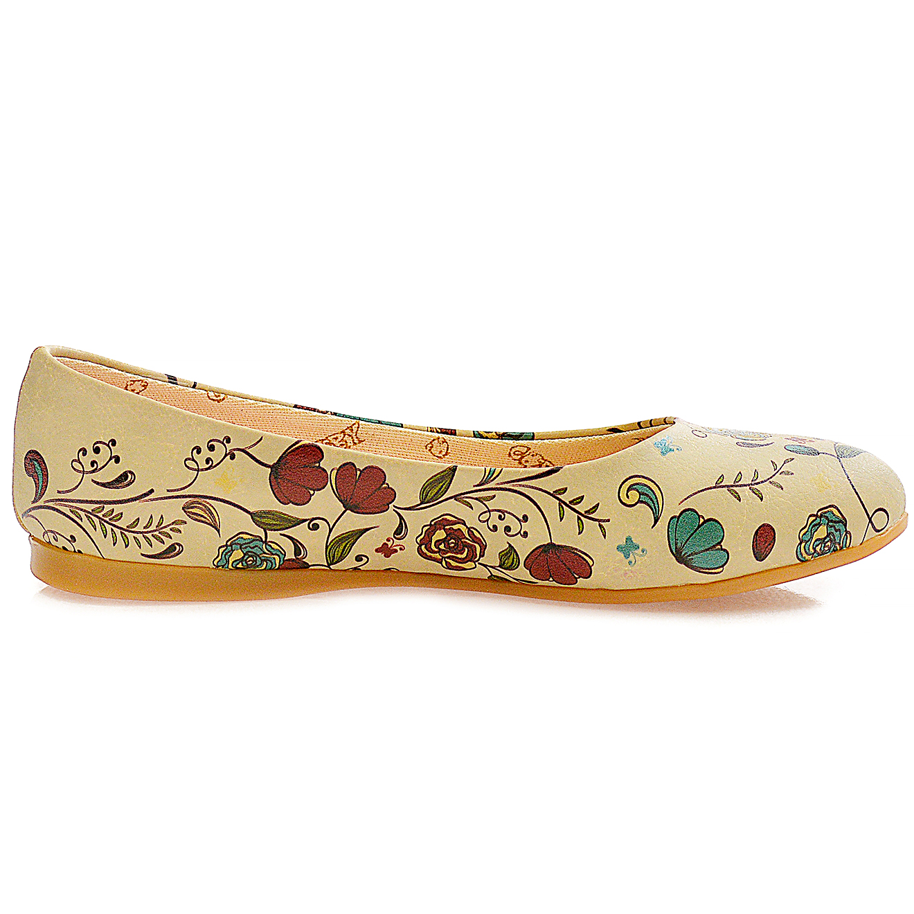 Ballerines Romantic Flower beiges