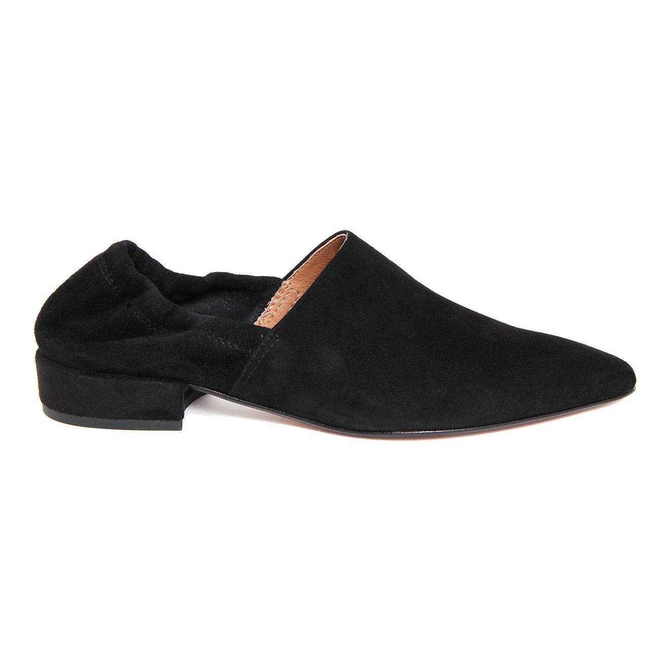 Mules en Velours de Cuir Alexia noires