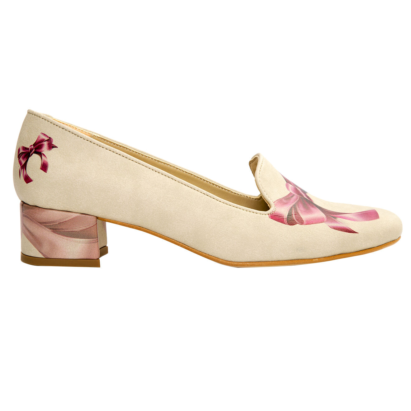 goby - trotteurs pink bow beige/rose
