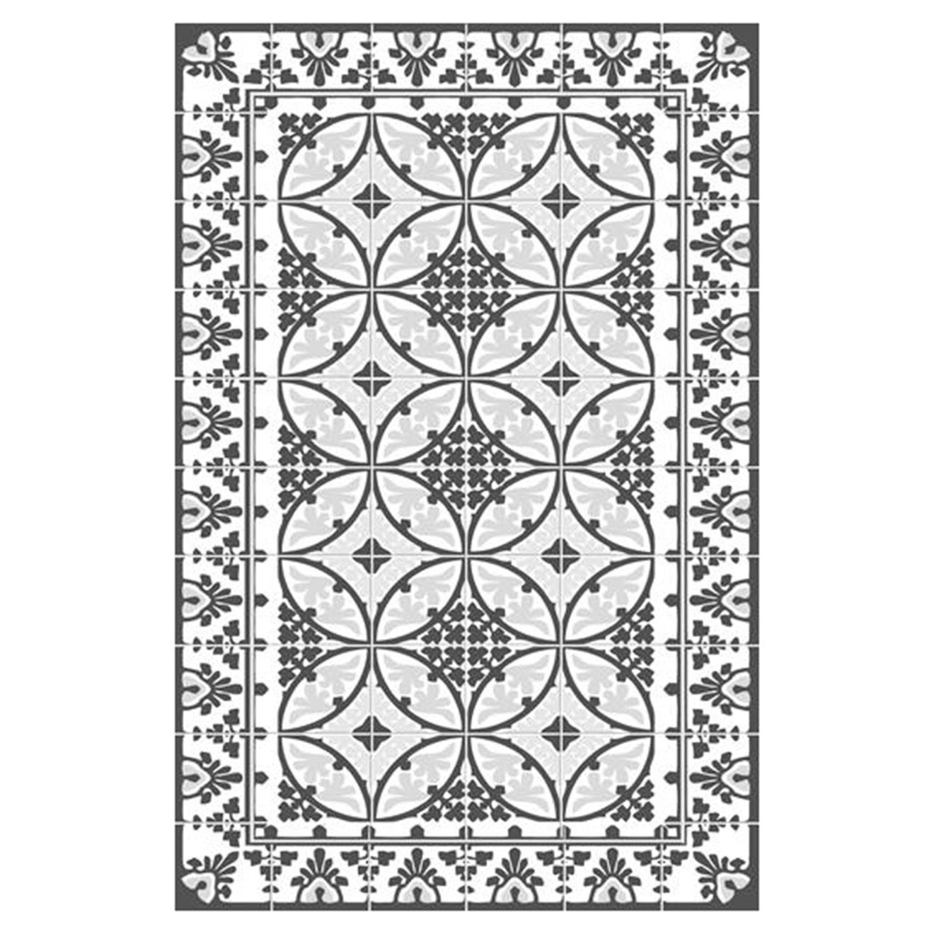 Tapis vinyle Liceo gris - 200x266 cm
