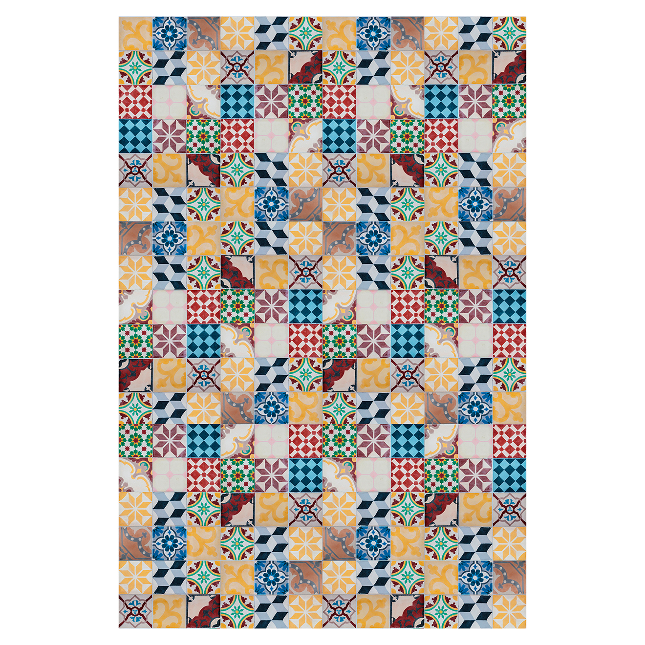 Tapis vinyle Mosaïque vintage multicolore - 200x300 cm