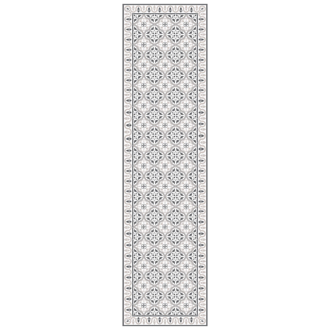 Tapis vinyle Leire gris - 66x250 cm