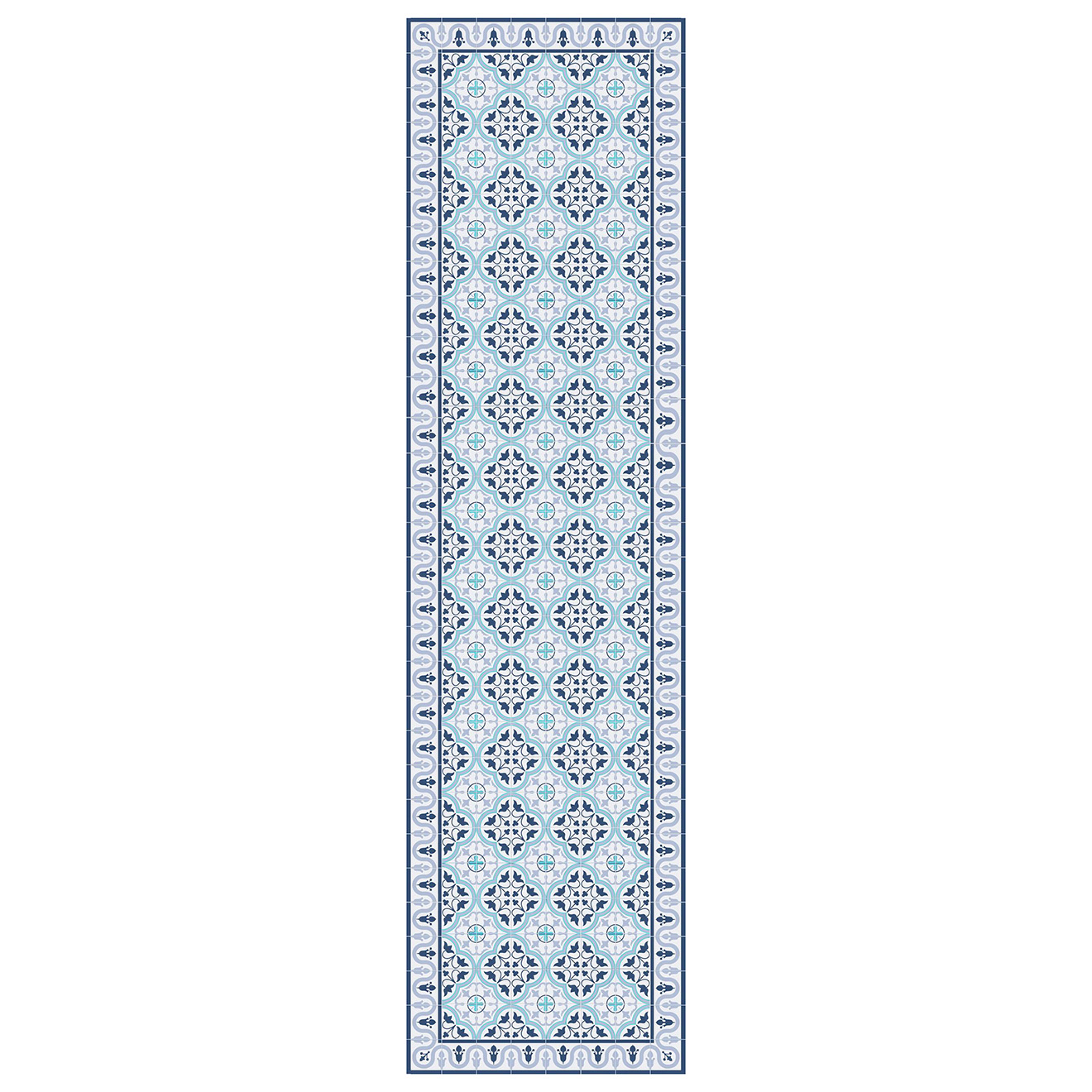 Tapis vinyle Leire turquoise - 66x250 cm