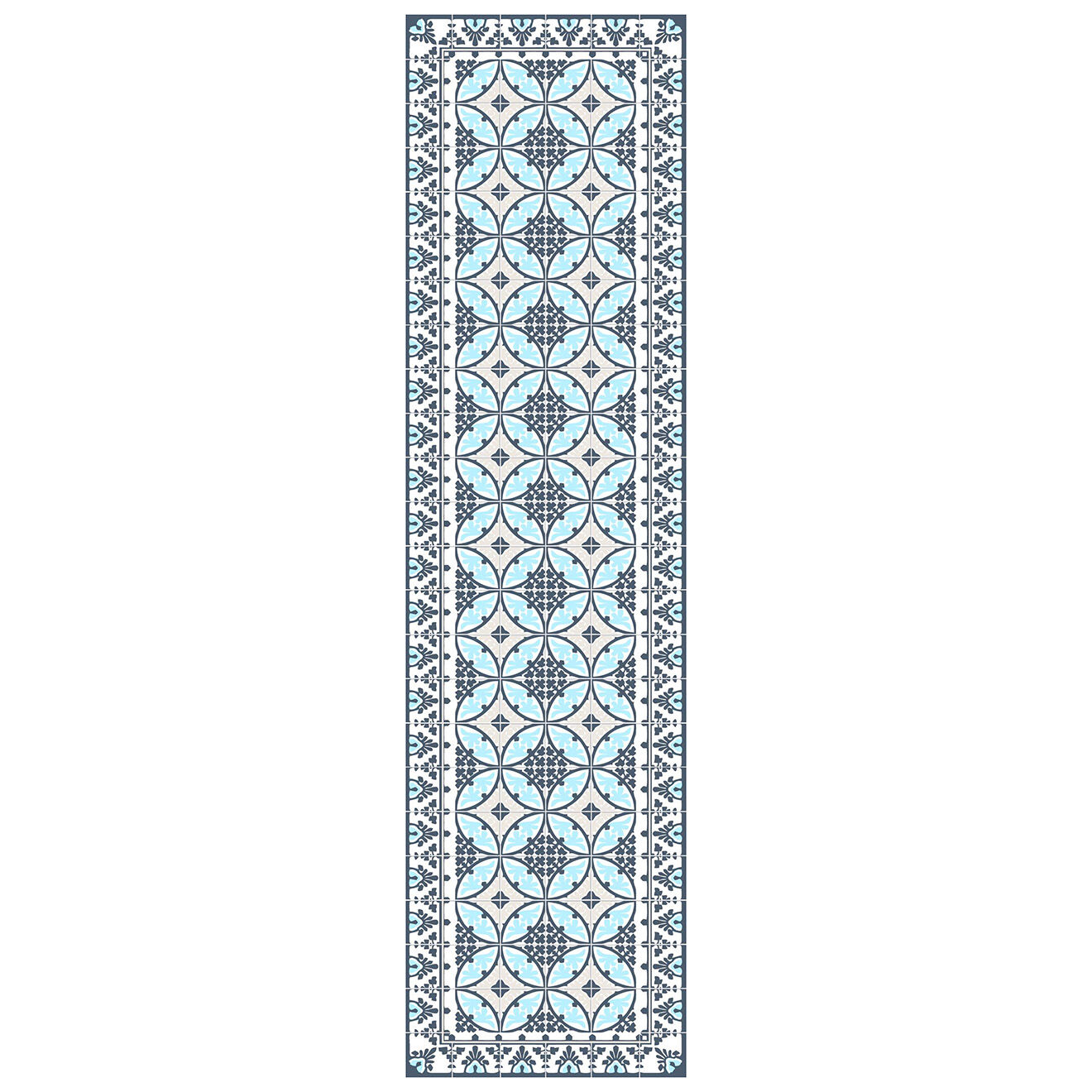 Tapis vinyle Liceo bleu - 66x250 cm