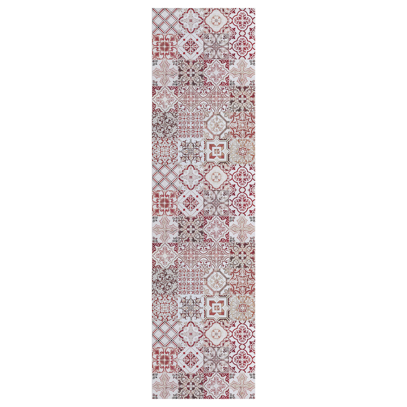 Tapis vinyle Oporto rouge - 66x250 cm