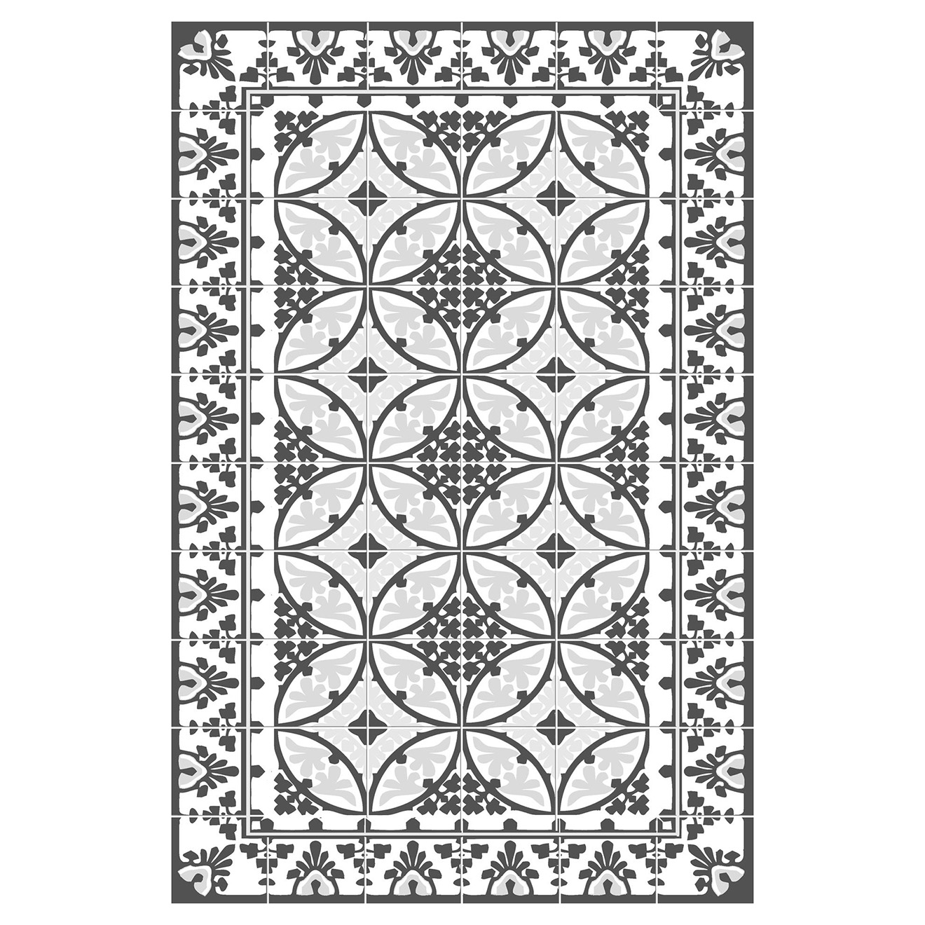 Tapis vinyle Liceo gris - 100x133 cm