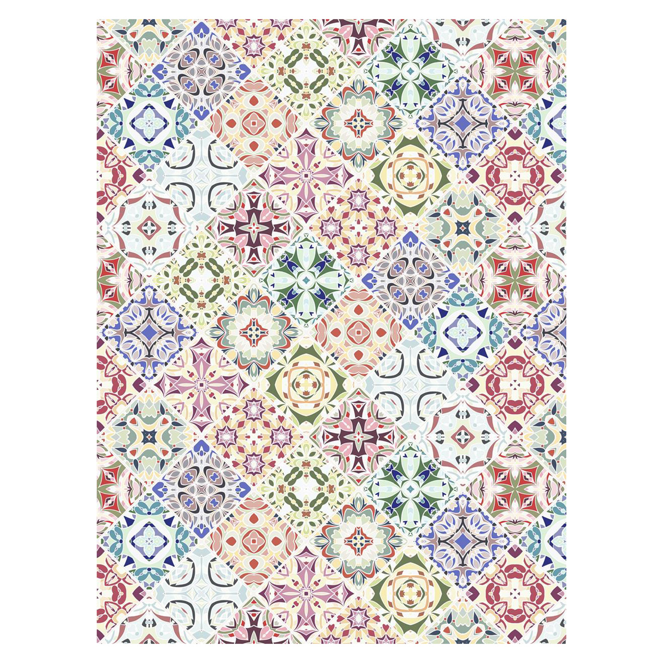 Tapis vinyle Mosaïque abstraite multicolore - 100x133 cm