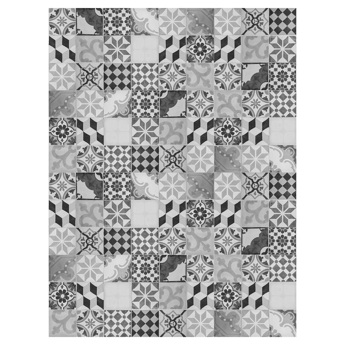 Tapis vinyle Mosaïque vintage multicolore - 100x150 cm