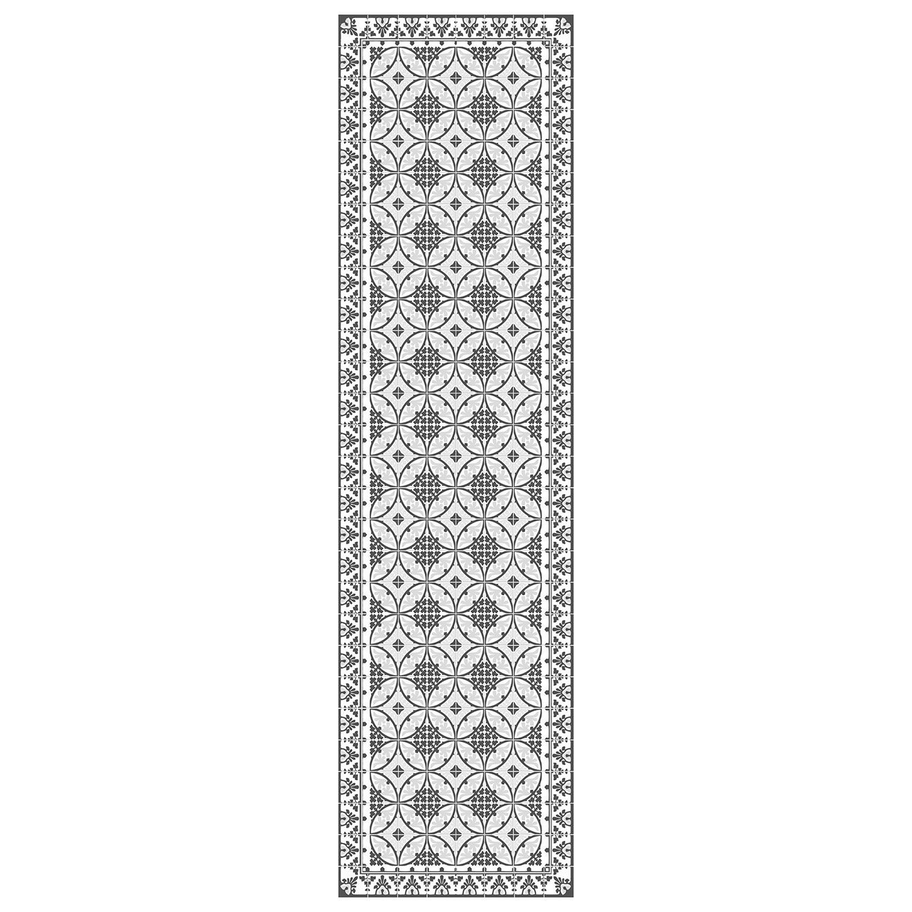 Tapis vinyle Liceo gris - 80x300 cm