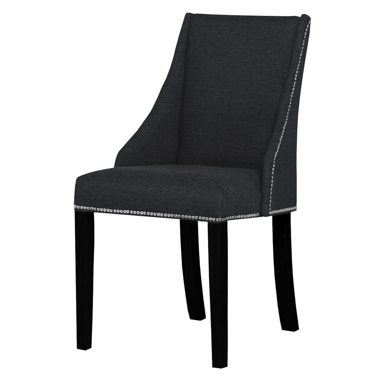Chaise Patchouli anthracite - 48x55x88 cm
