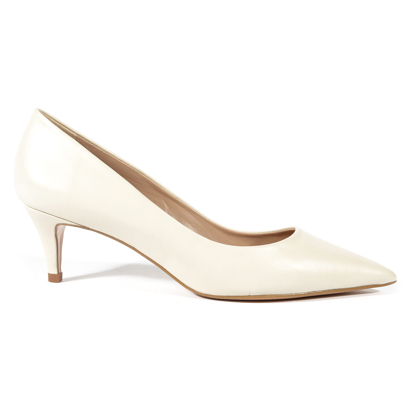 Escarpins en Cuir Maddie blanc cassé