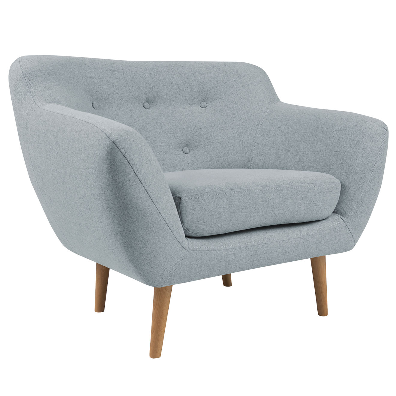 Fauteuil Sicile bleu clair - 102x73x83 cm