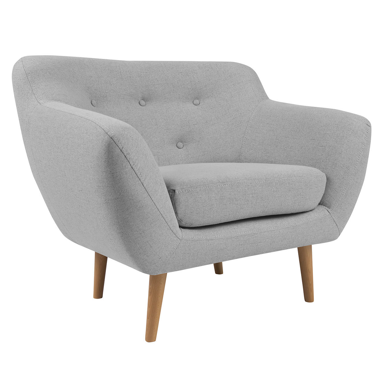 Fauteuil Sicile gris clair - 102x73x83 cm