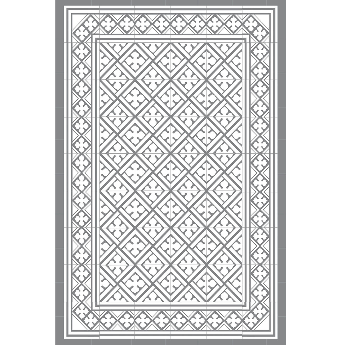 Tapis vinyle Palace gris - 66x250 cm