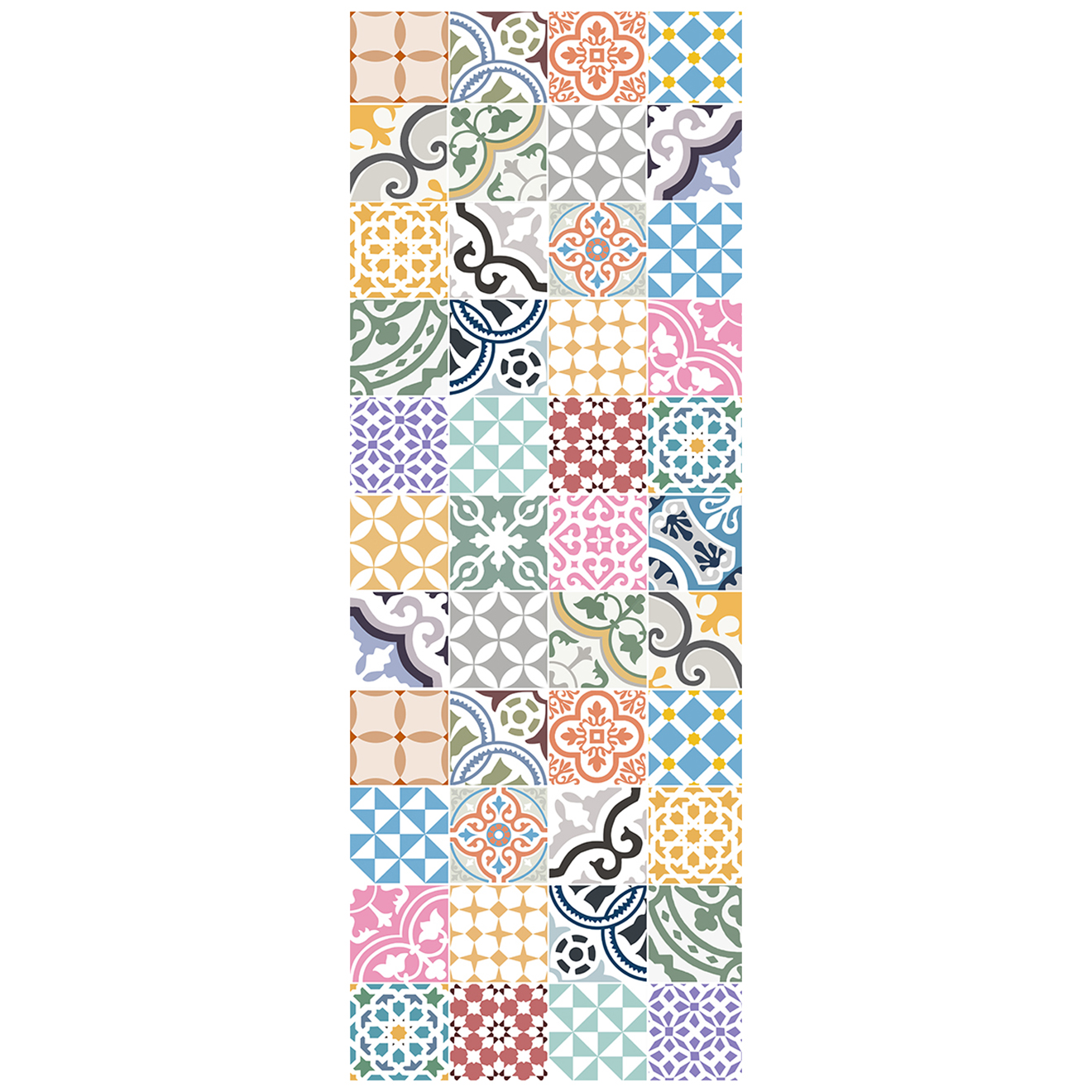 Tapis vinyle Saint Tropez multicolore - 66x180 cm